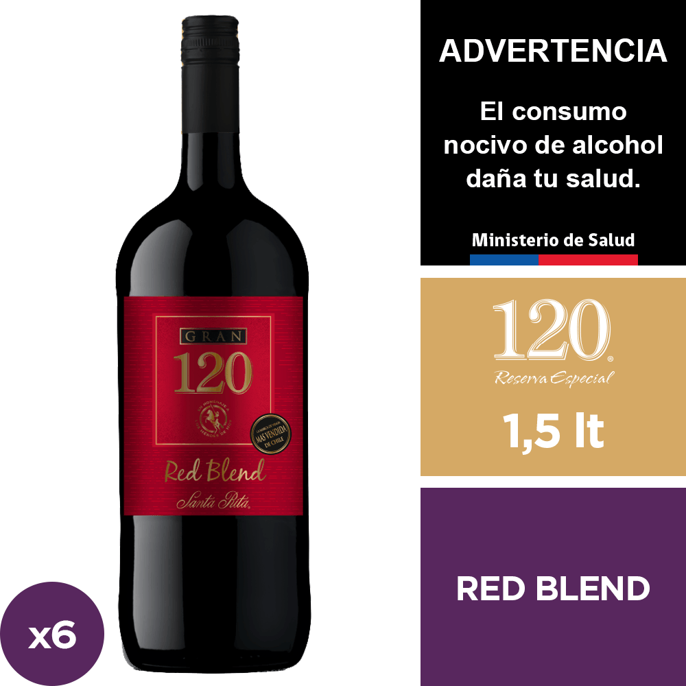 Vino Gran 120 Red Blend 6 x 1,5 lt.