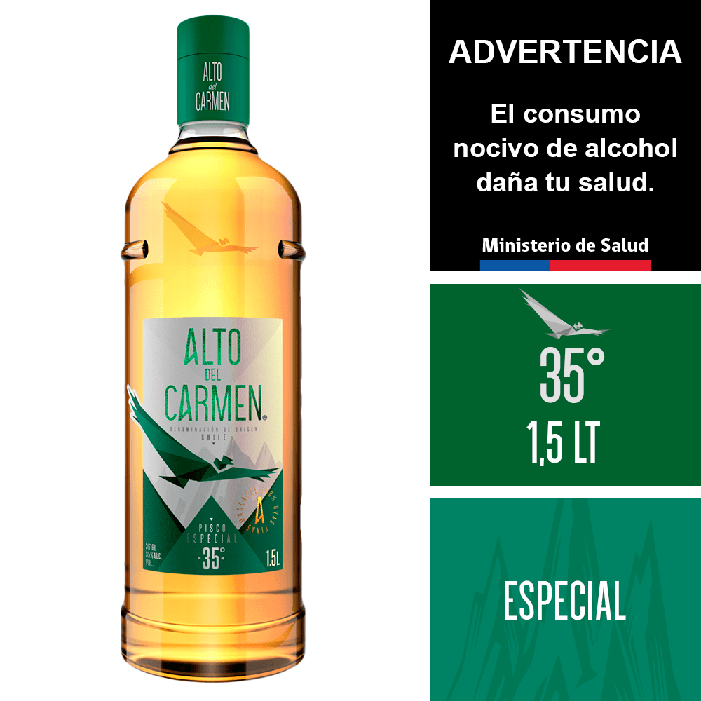 Alto del Carmen 35° 1,5 lt. - Andina - $7.990